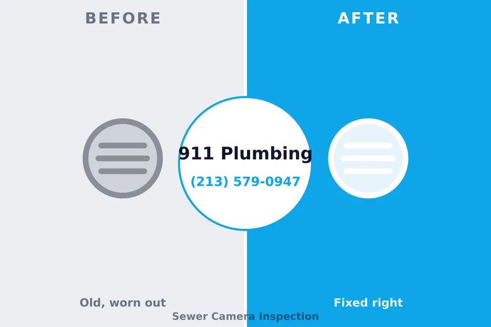 Before and after: plumbing repair Aliso Viejo, CA